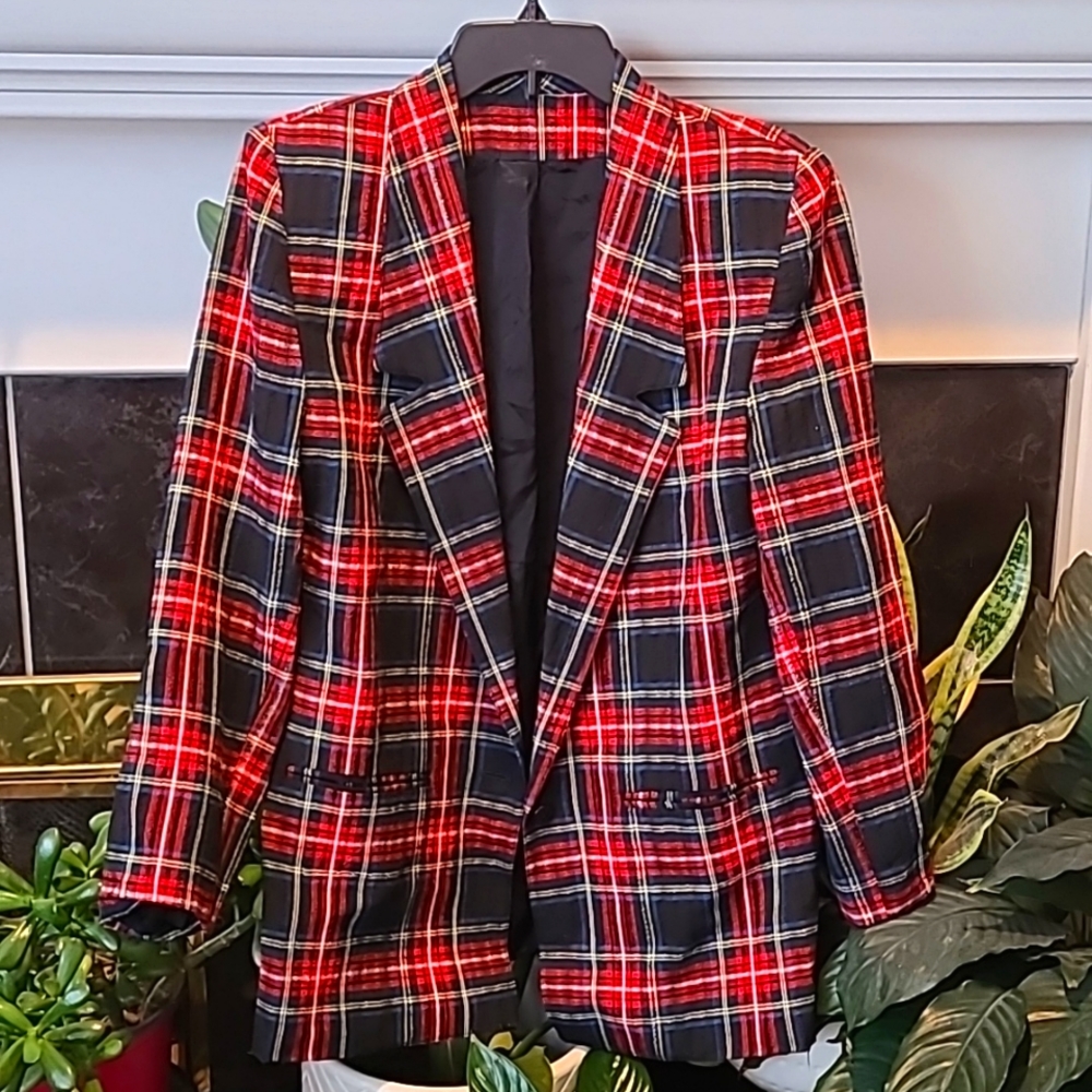 Vintage Plaid Blazer